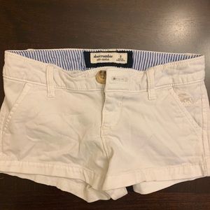 white Abercrombie shorts